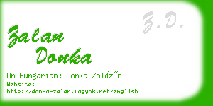 zalan donka business card